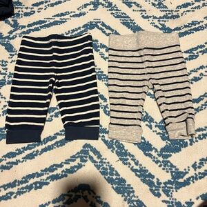 BUNDLE Navy Striped Baby Leggings